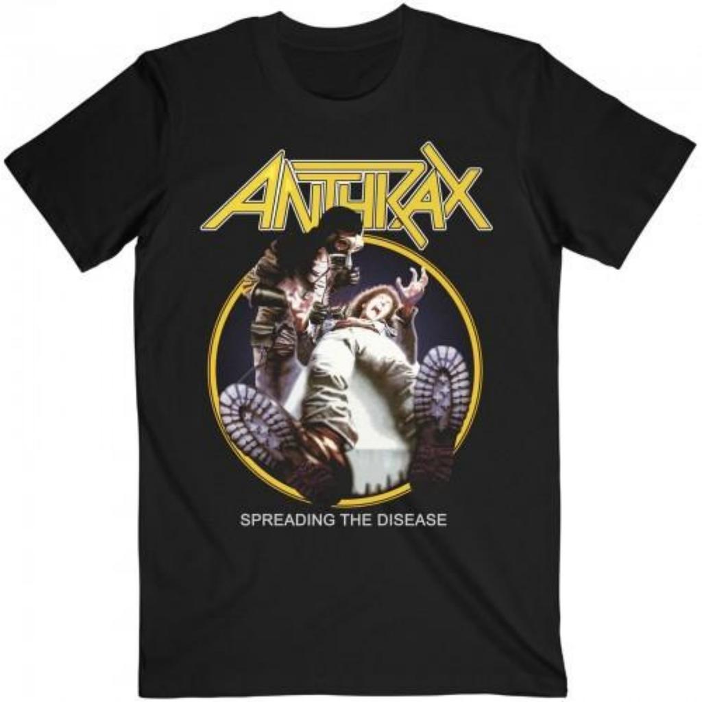 Футболка Anthrax Unisex для взрослых с треклистом Spreading The Disease
