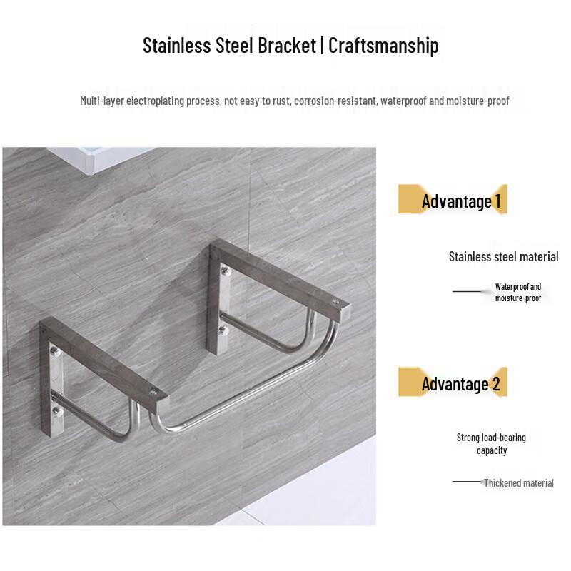 Square Ceramic Wall-Mounted Bathroom Sink