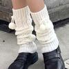 K Japanese College Style Gray Wide Leg Cover Autumn And Winter Rough Edge Stacking Socks Y2K Hottie Simple Versatile Calf Socks Cover