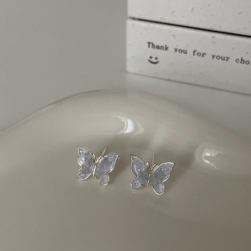 Серьги-гвоздики Niche Design Sense с кристаллами циркония и бабочками, женские, легкие, роскошные, ретро, изысканные, элегантные, высокотемпераментные серьги