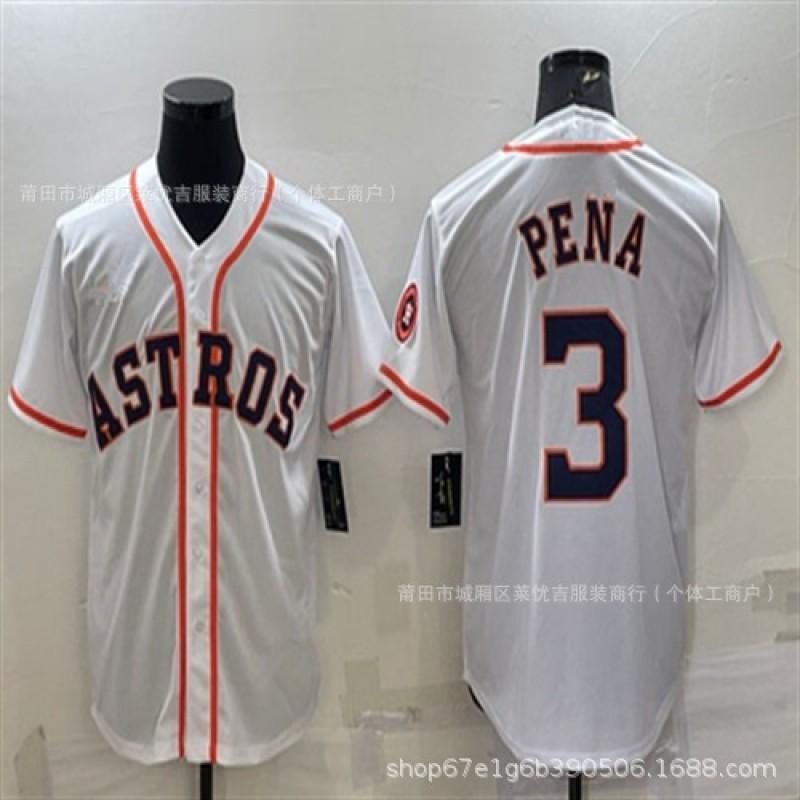 Houston Astros 27 30 44 35 Embroidered Baseball Jersey Button-up Sweatshirt Men Women
