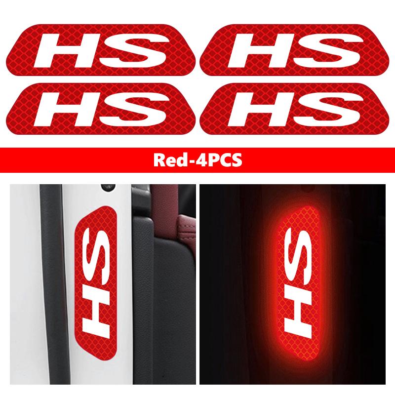 Car Door Safety Warning Mark Reflective Sticker Lighting Luminous For MG Cyberster 4 EV ES5 HS ONE GT GS 3 ZS 5 7 6 WW27