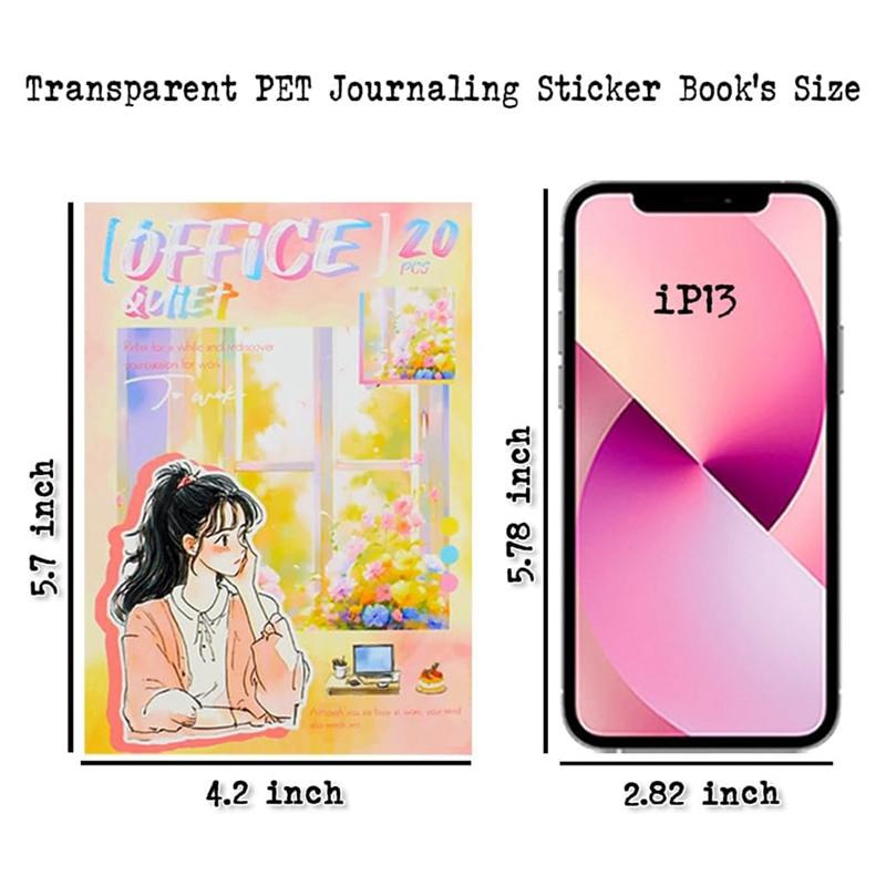 Женский блокнот со стикерами PET Люди для ведения журнала, скрапбукинга, джанк-журнала, офисный, тихий