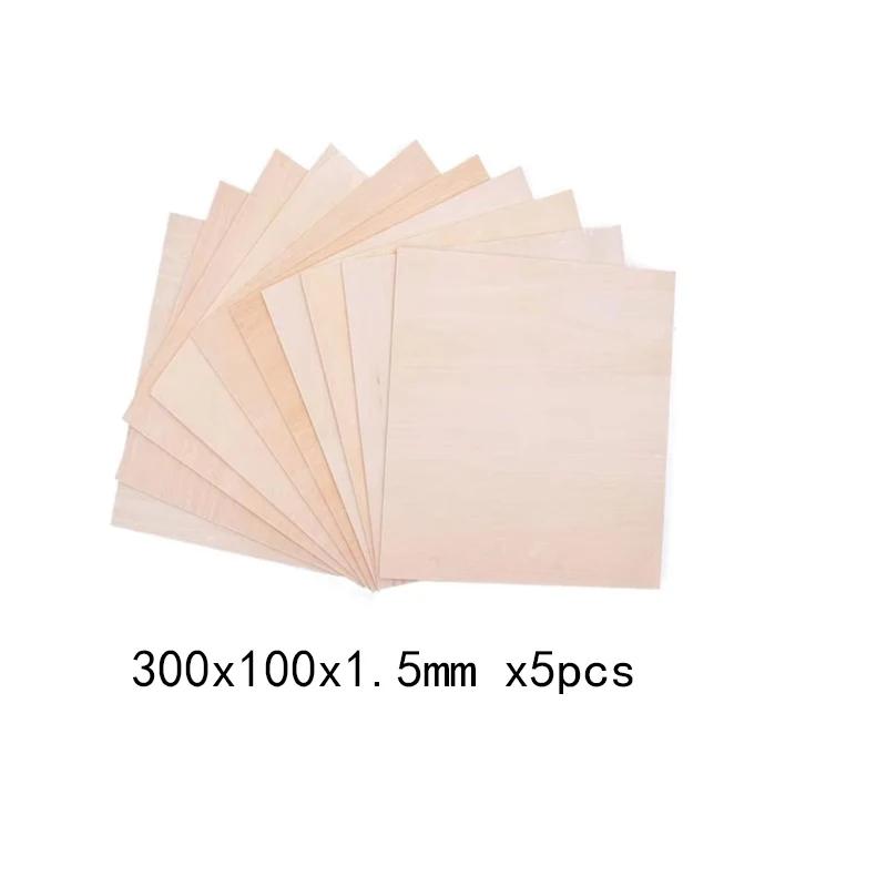 5-20pcs Balsa Wood Sheets Ply 100-300mm Long 1mm/1.5mm/2mm/3mm/4mm/5mm/6mm/8mm Thick For Craft DIY Project Wood Model Building