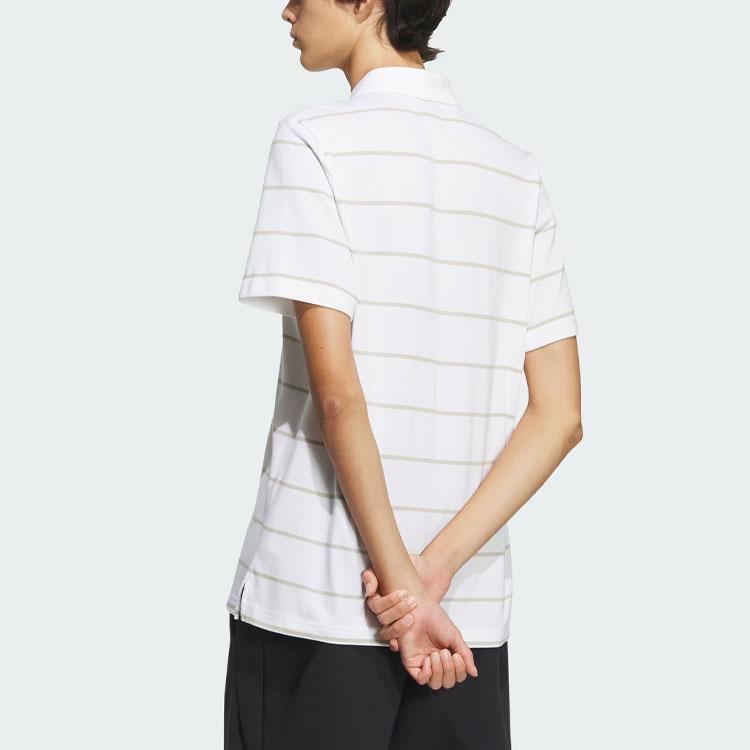 adidas Рубашка поло в полоску Мужские топы белые IT3922