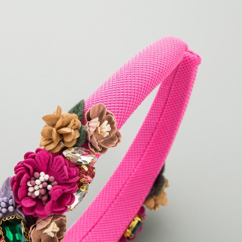 Женская повязка на голову в стиле барокко с цветочным жемчугом и уличным шоу, обруч для волос высокого качества