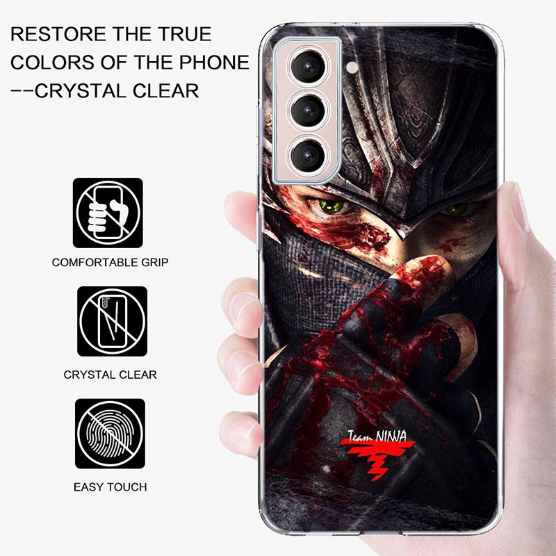 Чехол для телефона N-Ninja Gaiden NG4 для Samsung Galaxy S25 Edge S24 S23 FE S21 S20 S10 Plus S22 S26 Ultra Чехол Прозрачные Чехлы TPU Capa S