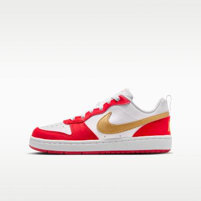 Nike Court Borough Low Recraft White University Red Gold (GS)