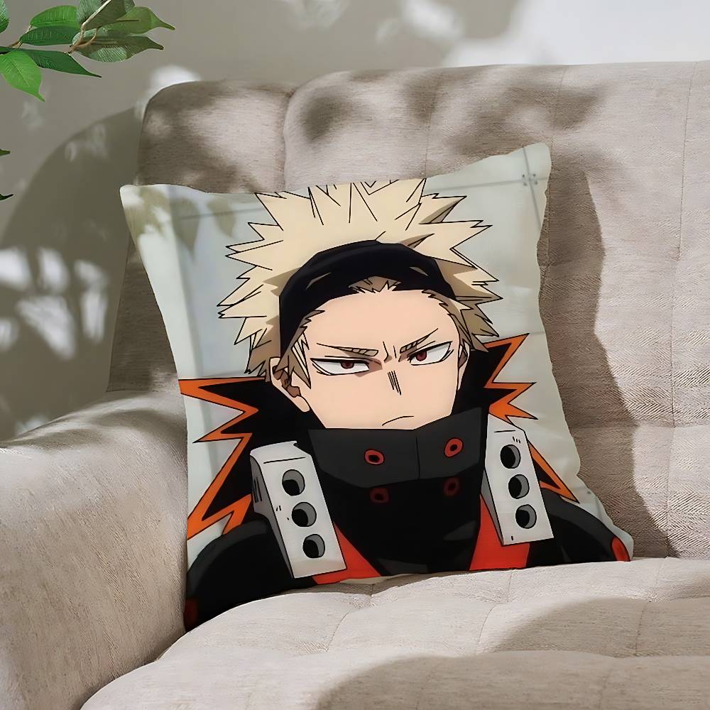 Cute BBakugo KatsukiS Anime Customizable Square Pillowcases Stylish And Soft Perfect For Beds Cars And Sofas