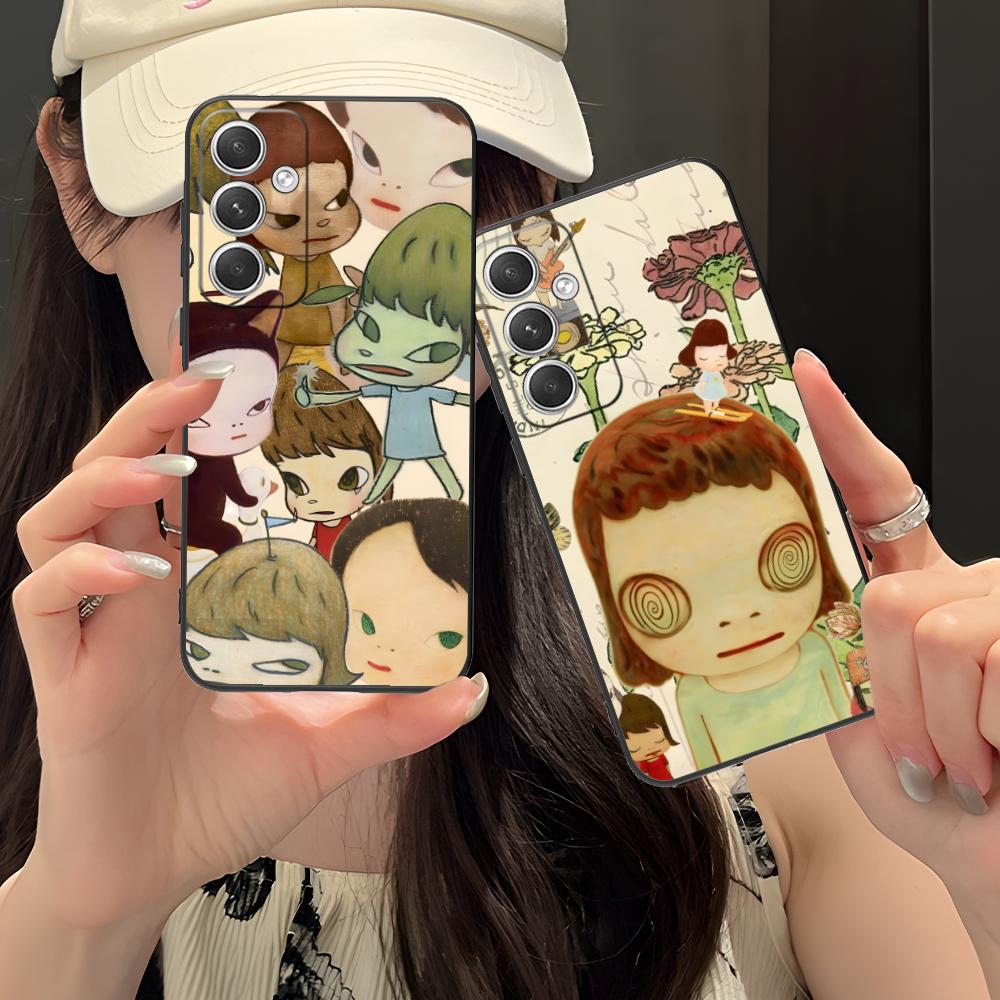 Аниме Чехол для телефона Yoshitomo Nara для Samsung Galaxy S26 S25 S24 S23 S22 S21 S20 Note20 Plus FE Ultra Красочная Крышка Роскошный Красивый
