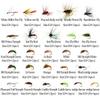 Набор мушек для нахлыстовой рыбалки 30/70/88/92 шт. с Woolly Bugger, нимфой Hare's Ear, сухими/мокрыми мушками, Elk Hair Caddis, Royal Wulff, чешской нимфой