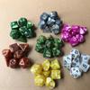 7Pcs/set Pearl Pattern Polyhedral Digital Dice for DND TRPG RPG Cthulhu COC Board Game Running Team Dnd Dice Set Number Dice Kit