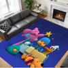 Anti‑Slip Crystal Velvet Floor Rug, Pocoyo Design Carpet for Indoor Living Bedroom Home Decoration