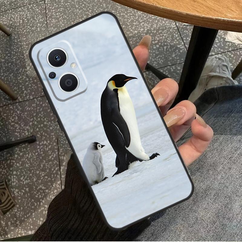 Пингвин Снег Арктика Милое Животное Для OPPO Reno 14F 13F 12F 11F 10 11 12 13 14 Pro 7 8 Lite 8T OPPO Find X5 X6 X8 X9 Pro Чехол