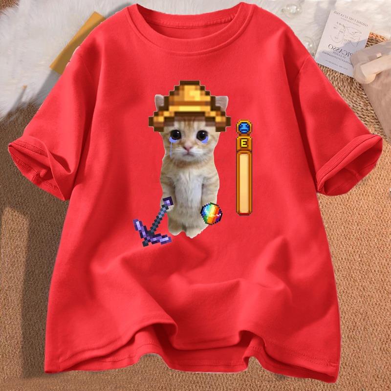 Stardew Valley El Gato Футболка Женская Одежда Уличная Одежда Высококачественный Хлопок Короткий Рукав Игровая Графическая Футболка Уличная Одежда Футболки
