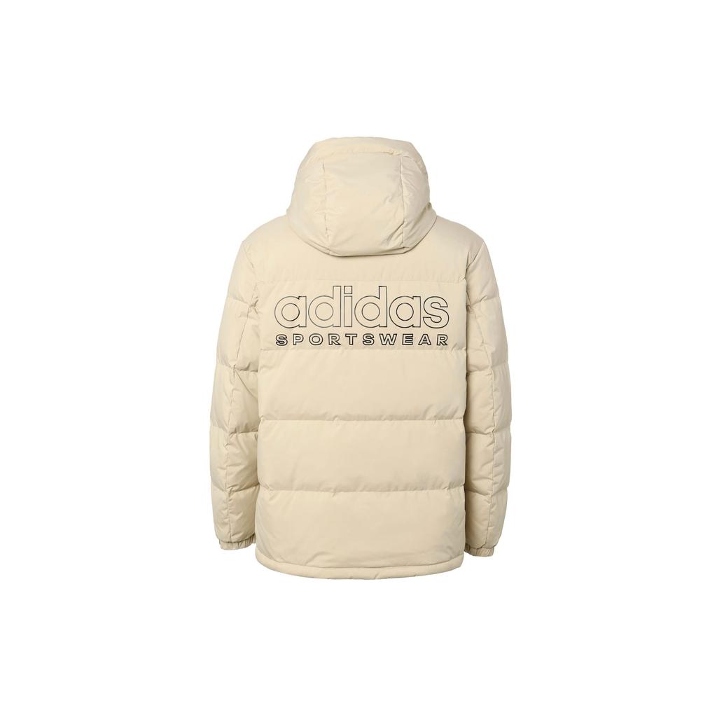 adidas Мужские пуховики кремовые с капюшоном умеренной толщины другие IW0780
