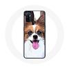 Oppo A53 Case Continental Miniature Spaniel Papillon Puppy White and Brown