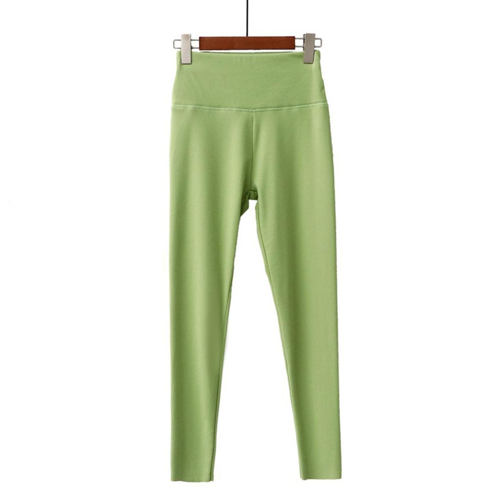 Женские осенне-зимние немецкие бархатные облегающие теплые леггинсы с высокой талией и завязками