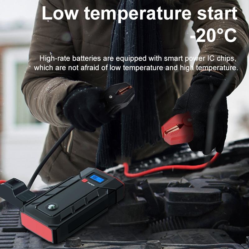 ZapZone 20000mAh Car Jump Starter 2000A - Портативный аварийный усилитель аккумулятора с двумя зарядными устройствами USB, подходит для разряженных автомобильных аккумуляторов и телефонов