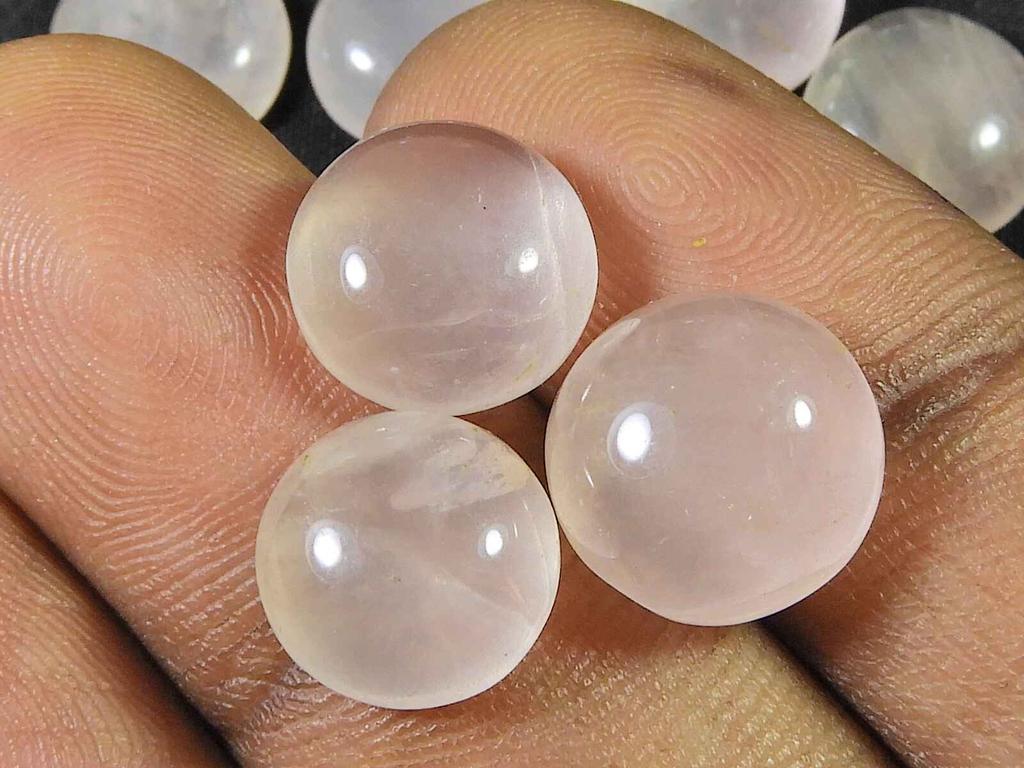 74Cts. Натуральный нежно-розовый кварц круглый россыпью драгоценный камень 15 шт. лот 09X9MM RQ-1380