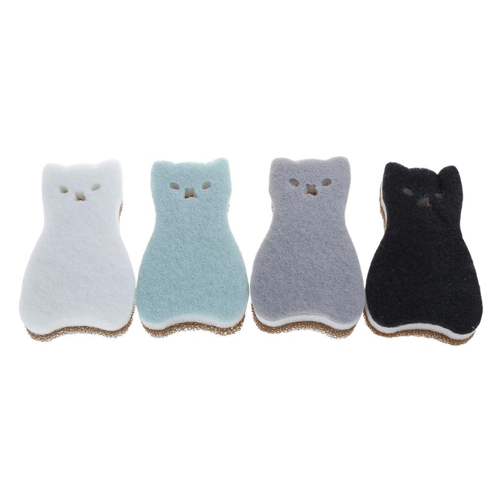 Мягкий набор губок для кошек Легко поддерживать Губка для чистки Универсальный для мытья посуды на кухне Ванная комната Подушечка для чистки автомобиля