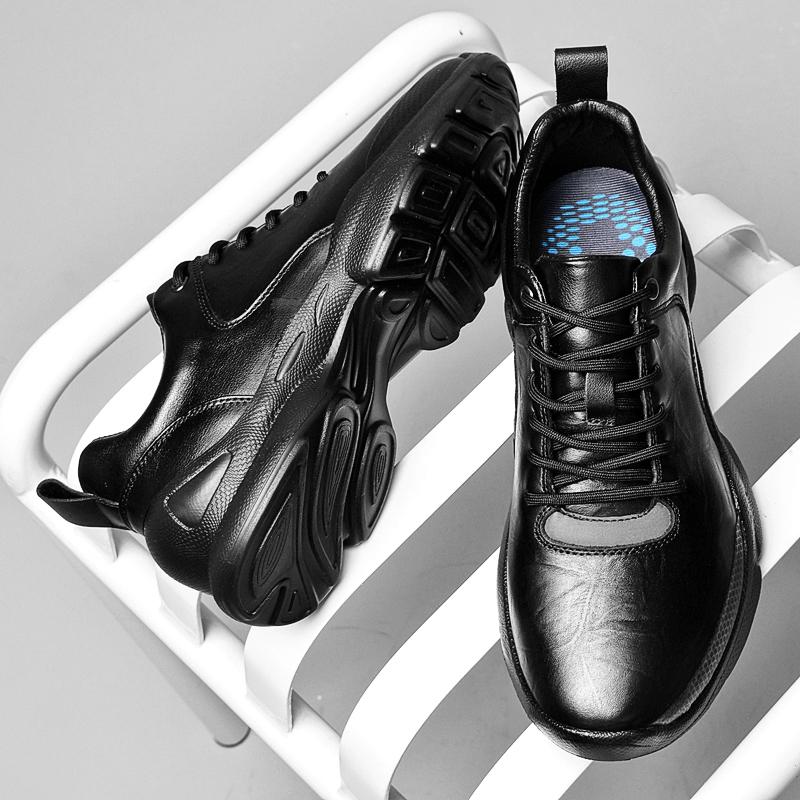 Fashion Stylish Trend Men's Walking Shoes Genuine Leather Sports Footwear Fashion Male Casual Shoes Non-Slip Running Sneakers Trainers