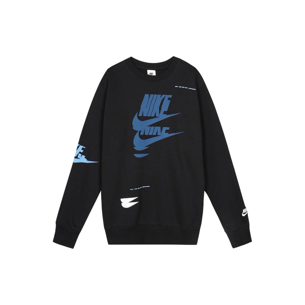 Nike Sportswear Sweatshirts Men's Black Crew Neck Thickened Regular (Unisex) Sweatshirts DM6876 010
