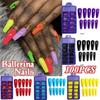 100Pcs/Set Ballerina Acrylic UV Gel False Nail Tips Manicure Coffin Fake Nails Full Cover