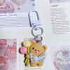 1 шт. брелок с изображением медведя-масла Kawali, акриловая подвеска, сумка, аксессуары, пара, милые детские игрушки, подарок на день рождения для девочек