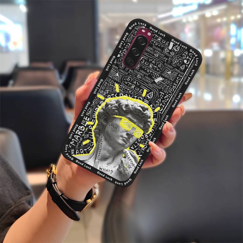 Cartoon protective Phone Case For Sony Xperia 5/XZ5 Anti-knock Back Cover Soft case Silicone Durable Cover Full wrap TPU
