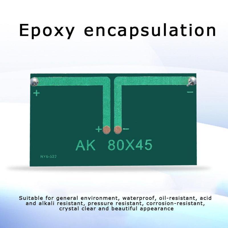 80x45 мм 5 В 75 мА Солнечная Панель Долитая Клеем Плата DIY Зарядное Устройство для Батареи Маленькая Мини Солнечная Ячейка Кабель Игрушка Свет Аксессуары Питания