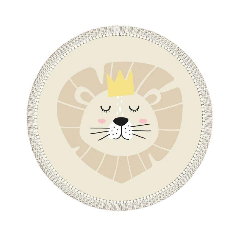 Круглый Пушистый Ковер Для Гостиной С Кисточками, Белый Ворсистый Коврик Для Игр в Детскую Комнату Для Детей, Мягкие Плюшевые Ковры Для Спальни Для Детей