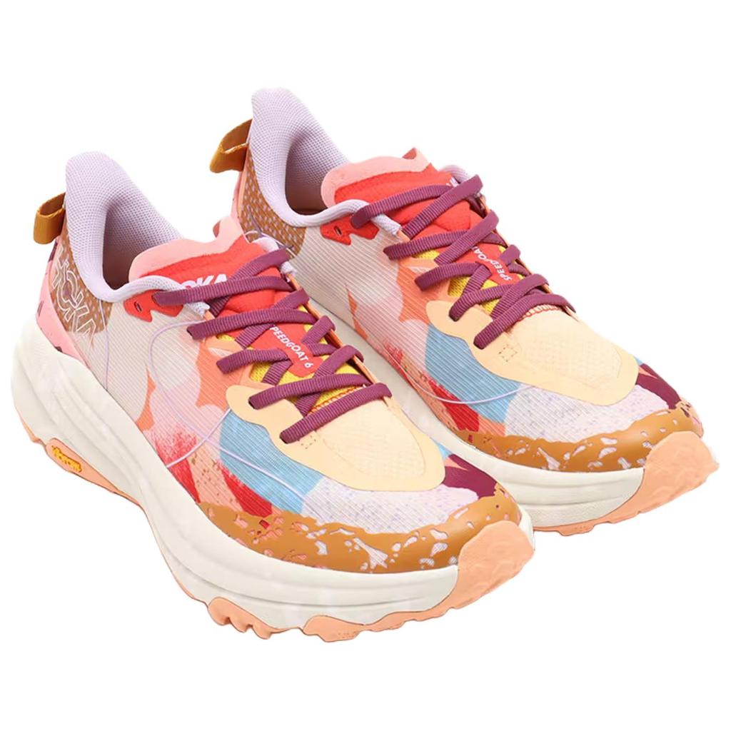 STUDIO PROBA x HOKA ONE ONE Speedgoat 6 Abrasion Resistant Low top Running Shoes Unisex Beige Orange 1174390-CMRN