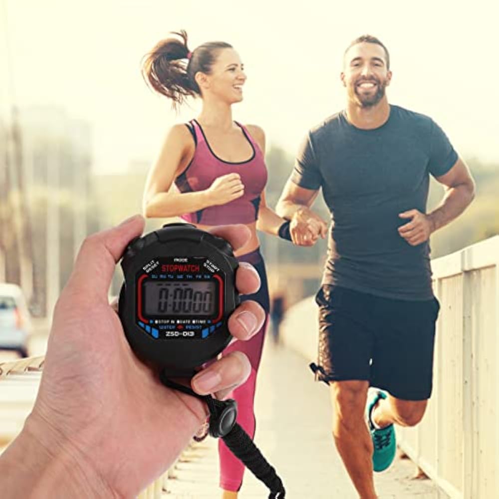 iplusmile stopwatch timer watch waterproof silent alarm multi-function stopwatch wristwatch with ...