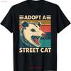 Funny Opossum Classic Art Portrait Animal Adopt A Street Cat T Shirt vintage Washed Versatile Comfortable graphic homme