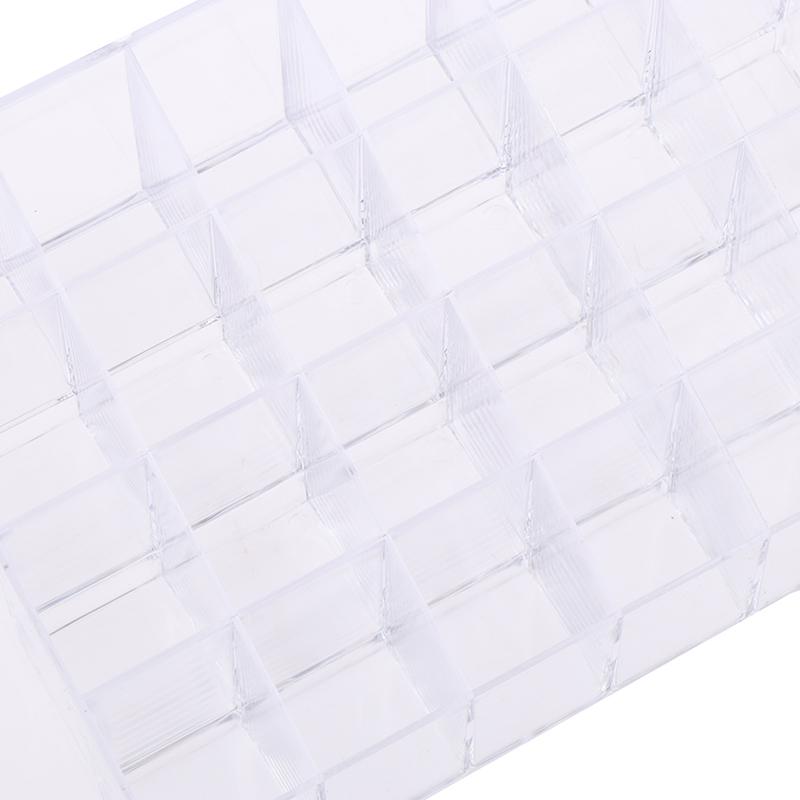 Прозрачный акриловый органайзер для макияжа с 24 сетками, ящик для хранения губной помады, лака для ногтей