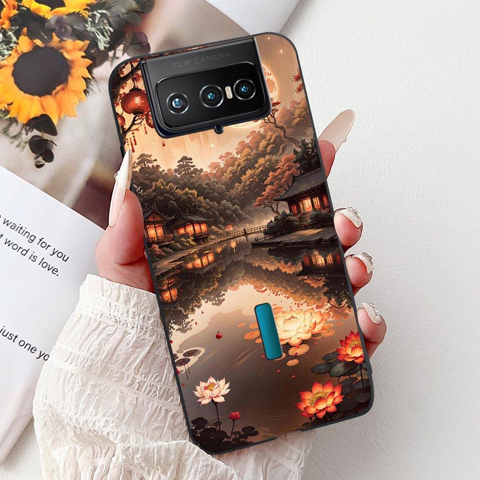 Для Asus Zenfone 7 ZS670KS Чехол I002D Популярный Цветок Мягкий Черный Силиконовый Чехол для Телефона Для Zenfone 7 Pro ZS671KS Funda I002DD Capa