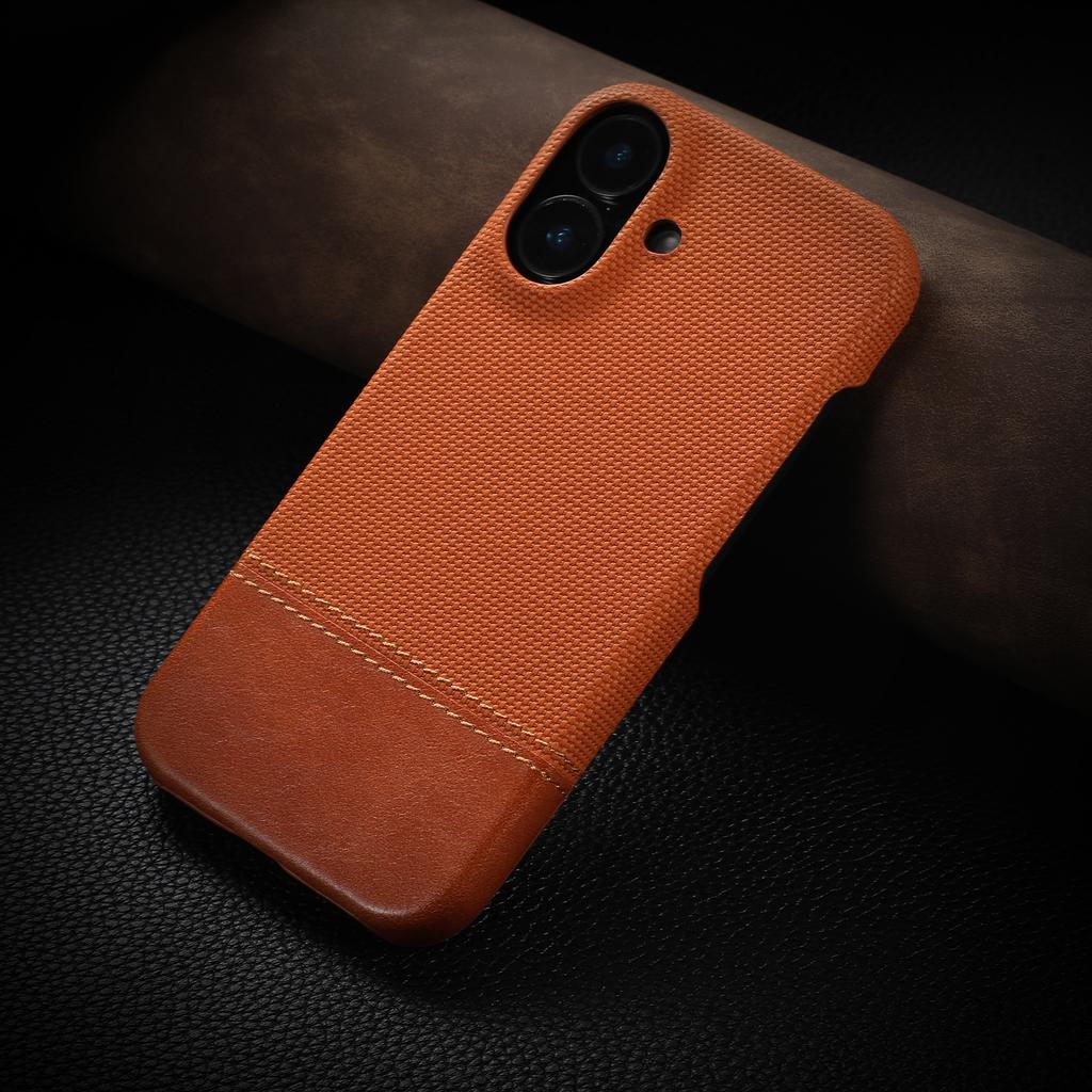 Однотонный чехол из кожи с вставками для телефона Apple 16promax для iPhone 15 Защитный чехол 14 Мягкий и жесткий чехол Тренд