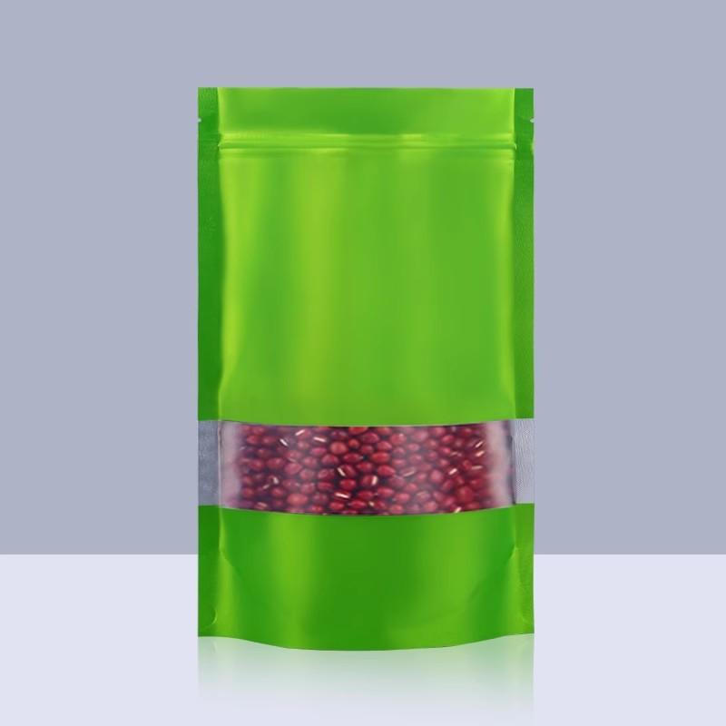 100 шт., самонесущий мешок из алюминиевой фольги с цветным окном, толстый водонепроницаемый герметичный пакет, упаковочный мешок для сухофруктов, закусок