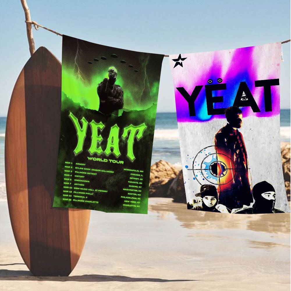 American Pop Hip Hop Rapper Yeat Microfiber Printed Beach Towel Mountain Climbing Yoga Beach Swimming Running Soft Towel