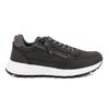 Men's Suede Effect Sneakers with Zips and White Sole