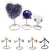 Metal Base Crystal Heart Display Base Simple Style Sphere Stone Support  Desktop