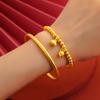 National Wind Sand Gold Bracelet Inheritance Bracelet Female Third Life Three Generations Two Generations Of Joy Lotus Pod Transfer Bead Bracelet