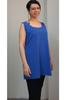 Women's Style Big Size T-Shirt Civit Blue Thick Strap Combed Cotton T-Shirt