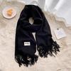 Winter Women Scarf Female Luxury Brand Scarves Lady Tassel Bandana Women Solid Shawl