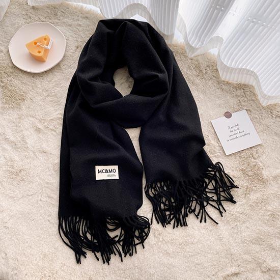 Winter Women Scarf Female Luxury Brand Scarves Lady Tassel Bandana Women Solid Shawl