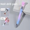 Rhinestone Art Pen with Wax Ergonomic Design Automatic Refillable Nail Pen DIY Craft Fine Tip Manicure Pen