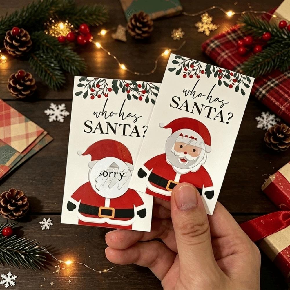 DIY Games Scratch Off Cards Paper Xmas Interactive Game Cards New Year Celebrations