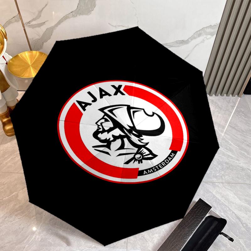 Ajax FC Umbrella with Automatic Open/Close & Self-8-Rib Heavy-Duty Umbrella, Compact Travel Umbrella Suitable for Outdoor