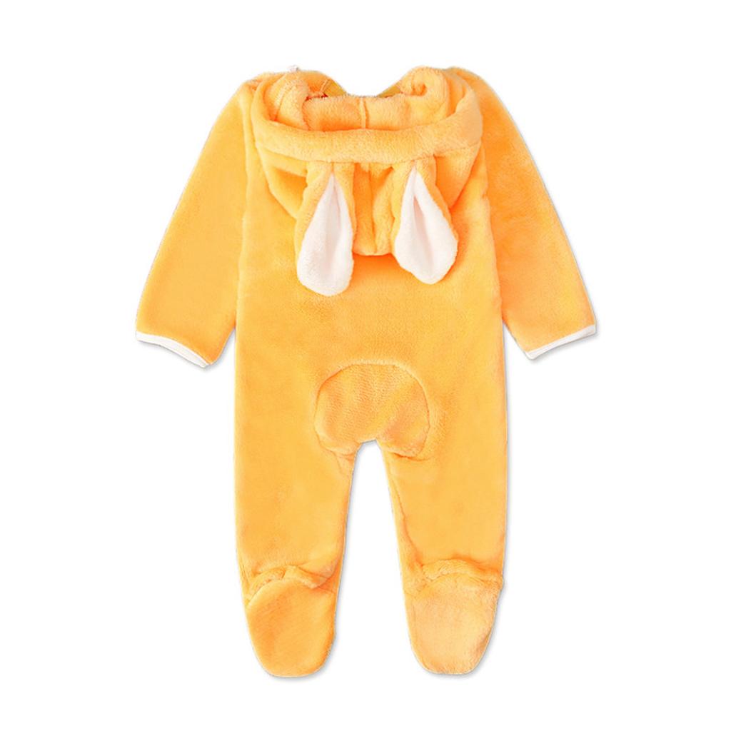 Зимний милый флисовый комбинезон для новорожденных мальчиков и девочек, теплая верхняя одежда